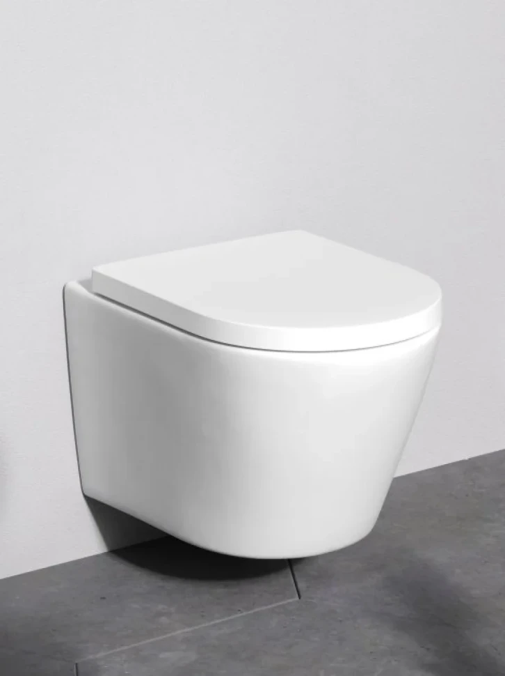 Унитаз подвесной AM.PM X-Joy C851900SC Aquaspin, безободковый, сиденье с микролифтом, глянцевый белый