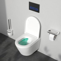 Унитаз подвесной AM.PM X-Joy C851900SC Aquaspin, безободковый, сиденье с микролифтом, глянцевый белый