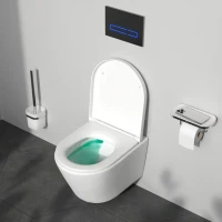 Унитаз подвесной AM.PM X-Joy C851900SC Aquaspin, безободковый, сиденье с микролифтом, глянцевый белый