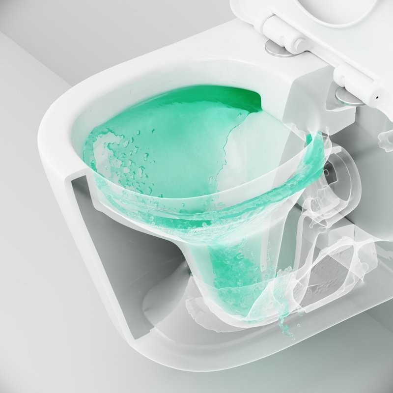 Унитаз подвесной AM.PM X-Joy C851900SC Aquaspin, безободковый, сиденье с микролифтом, глянцевый белый