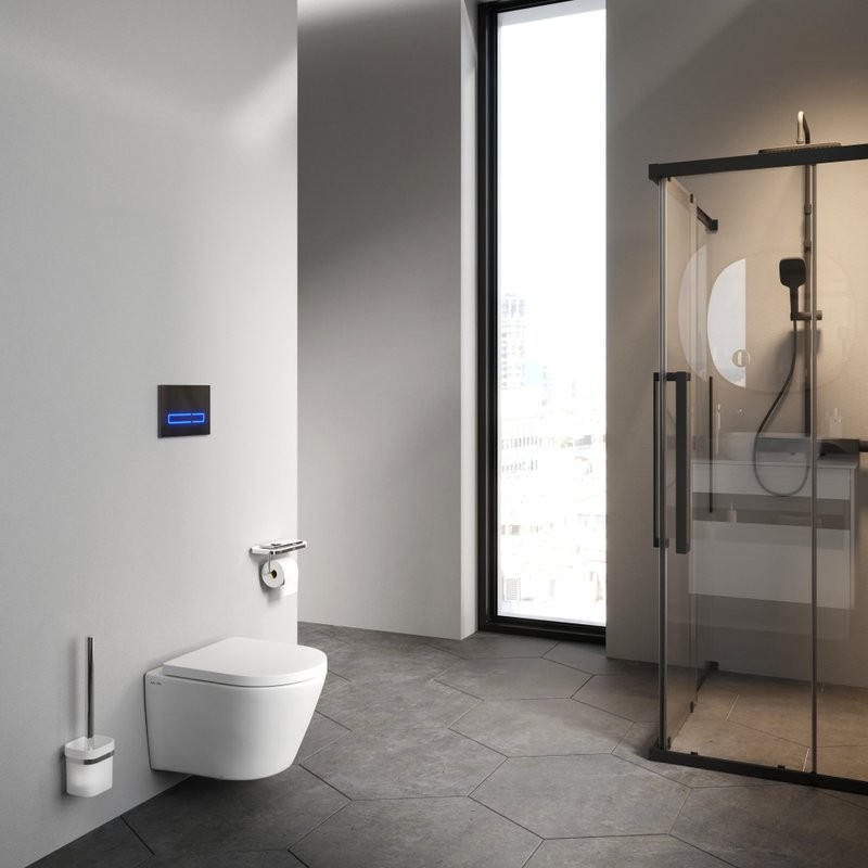 Унитаз подвесной AM.PM X-Joy C851900SC Aquaspin, безободковый, сиденье с микролифтом, глянцевый белый