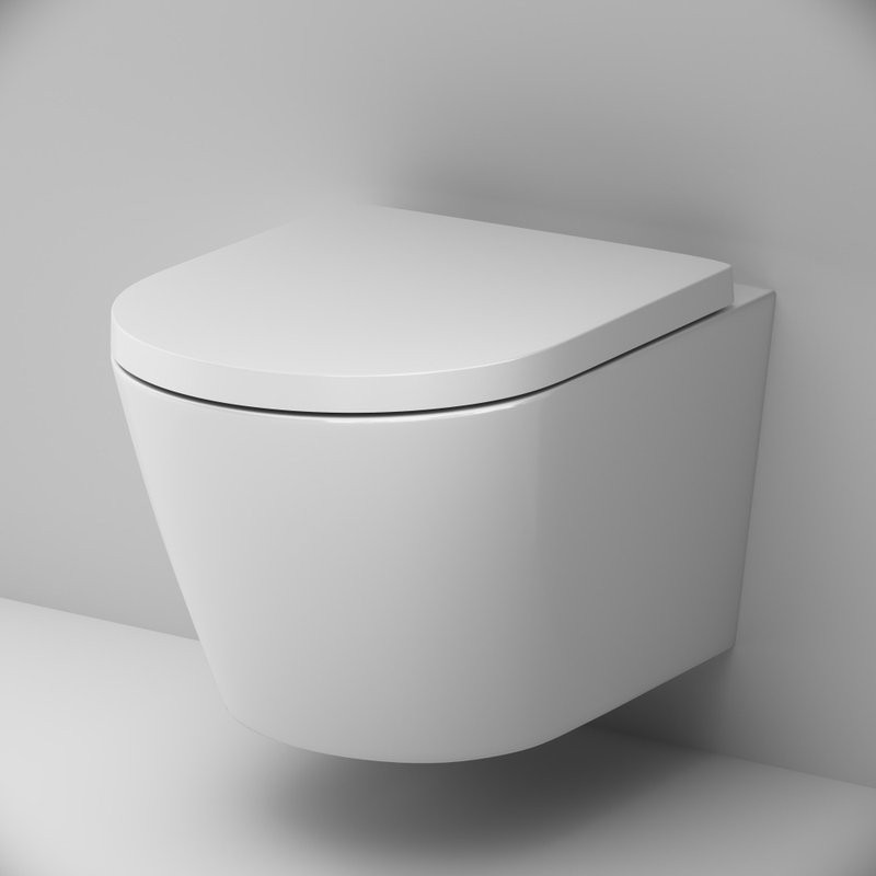 Унитаз подвесной AM.PM X-Joy C851900SC Aquaspin, безободковый, сиденье с микролифтом, глянцевый белый