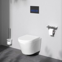 Унитаз подвесной AM.PM X-Joy C851900SC Aquaspin, безободковый, сиденье с микролифтом, глянцевый белый