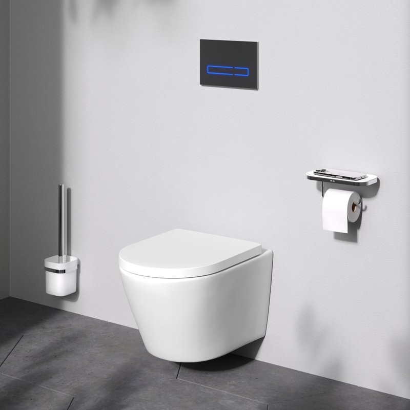 Унитаз подвесной AM.PM X-Joy C851900SC Aquaspin, безободковый, сиденье с микролифтом, глянцевый белый