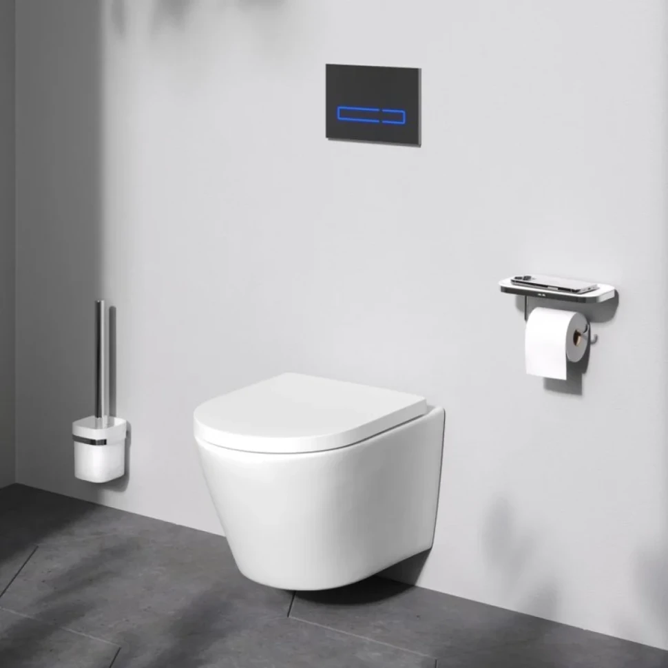 Унитаз подвесной AM.PM X-Joy C851900SC Aquaspin, безободковый, сиденье с микролифтом, глянцевый белый