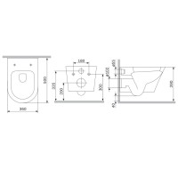 Унитаз подвесной AM.PM X-Joy C851900SC Aquaspin, безободковый, сиденье с микролифтом, глянцевый белый