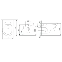 Унитаз подвесной AM.PM X-Joy C851900SC Aquaspin, безободковый, сиденье с микролифтом, глянцевый белый