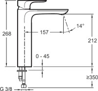 Смеситель для раковины Jacob Delafon Aleo E72299-4-CP