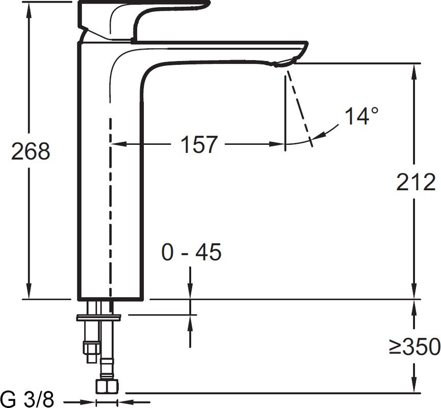 Смеситель для раковины Jacob Delafon Aleo E72299-4-CP