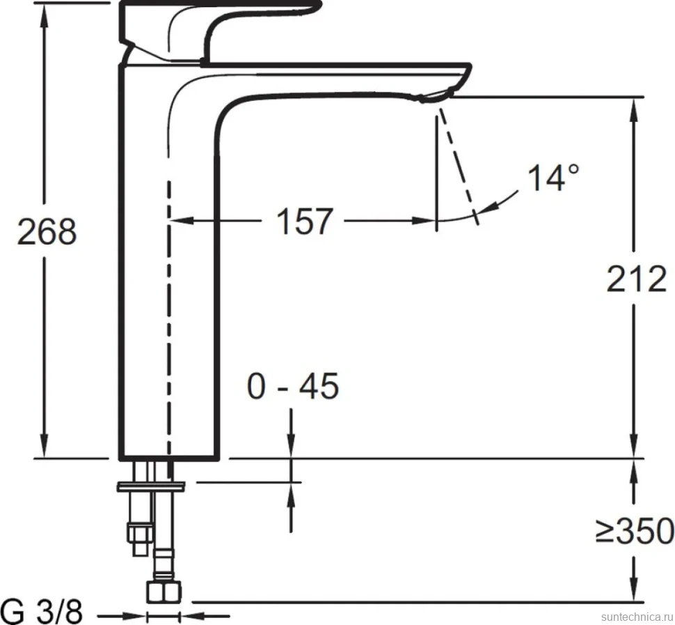 Смеситель для раковины Jacob Delafon Aleo E72299-4-CP