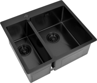 Мойка кухонная Zorg Light ZL R 590-2-510-R GRAFIT R, графит