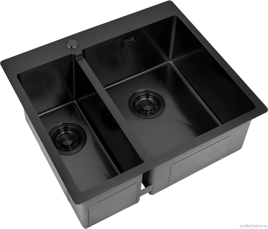 Мойка кухонная Zorg Light ZL R 590-2-510-R GRAFIT R, графит