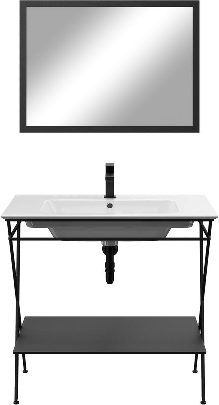 Мебель для ванной комнаты KERAMA MARAZZI Piano Next 85 напольная, матовая черная