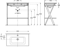 Мебель для ванной комнаты KERAMA MARAZZI Piano Next 85 напольная, матовая черная