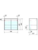Мебель для ванной комнаты Corozo Блисс 60 подвесная, белая