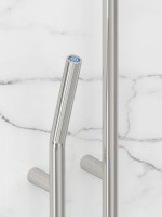 Полотенцесушитель электрический Сунержа Локон 00-0888-1612 160x10 см, подключение слева, скрытое подключение слева, глянцевый хром, I-образный