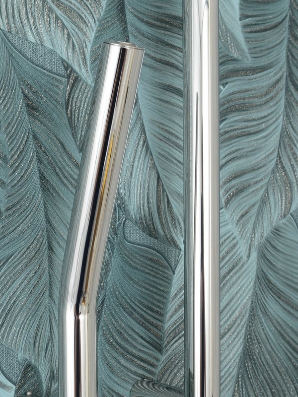 Полотенцесушитель электрический Сунержа Локон 00-0888-1612 160x10 см, подключение слева, скрытое подключение слева, глянцевый хром, I-образный