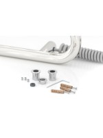 Полотенцесушитель электрический Сунержа Локон 00-0888-1612 160x10 см, подключение слева, скрытое подключение слева, глянцевый хром, I-образный