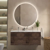 Мебель для ванной комнаты BelBagno Etna 120 для двоих, rovere moro, раковина BB-8099-120-2