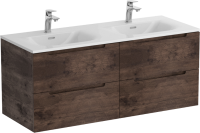 Мебель для ванной комнаты BelBagno Etna 120 для двоих, rovere moro, раковина BB-8099-120-2