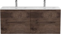 Мебель для ванной комнаты BelBagno Etna 120 для двоих, rovere moro, раковина BB-8099-120-2