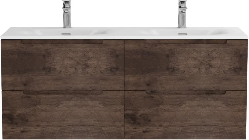 Мебель для ванной комнаты BelBagno Etna 120 для двоих, rovere moro, раковина BB-8099-120-2