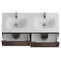 Мебель для ванной комнаты BelBagno Etna 120 для двоих, rovere moro, раковина BB-8099-120-2