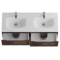 Мебель для ванной комнаты BelBagno Etna 120 для двоих, rovere moro, раковина BB-8099-120-2