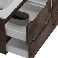 Мебель для ванной комнаты BelBagno Etna 120 для двоих, rovere moro, раковина BB-8099-120-2