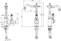 Смеситель для раковины Boheme Imperiale Presente 322