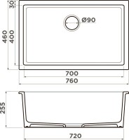 Мойка кухонная Omoikiri Okinoshima 76-U/I-BL черная Мойка кухонная Omoikiri Okinoshima 76-U/I-BL черная
