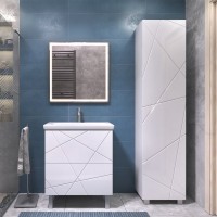Мебель для ванной комнаты Vigo Geometry 70 напольная, белая, раковина Como 70