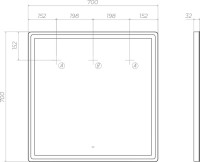 Мебель для ванной комнаты Vigo Geometry 70 напольная, белая, раковина Como 70