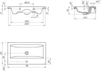 Мебель для ванной комнаты Vigo Geometry 70 напольная, белая, раковина Como 70