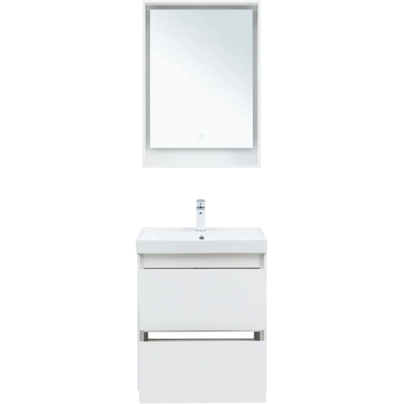 Мебель для ванной комнаты Aquanet Милан 60 подвесная, белая глянцевая