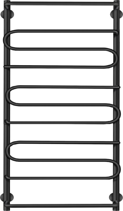 Полотенцесушитель водяной Secado Валенсия 2 100x55 см, матовый черный, лесенка