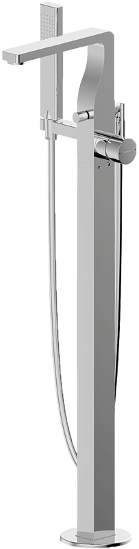 Напольный смеситель для ванны с душем Bravat Arc F66061C-B3-ENG хром