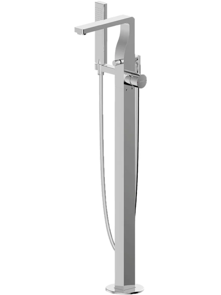 Напольный смеситель для ванны с душем Bravat Arc F66061C-B3-ENG хром