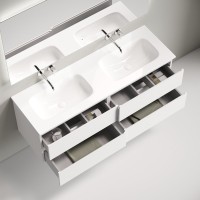 Тумба с раковиной Sancos Folk 140 подвесная, bianco, раковина CN7022wx