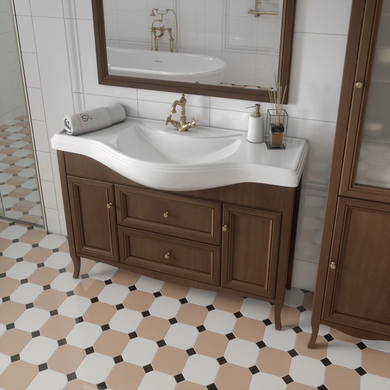 Тумба с раковиной Caprigo Лион 120 орех античный