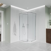Душевой уголок Veconi Evo 200 CH 80х80 см, профиль глянцевый хром, стекло прозрачное