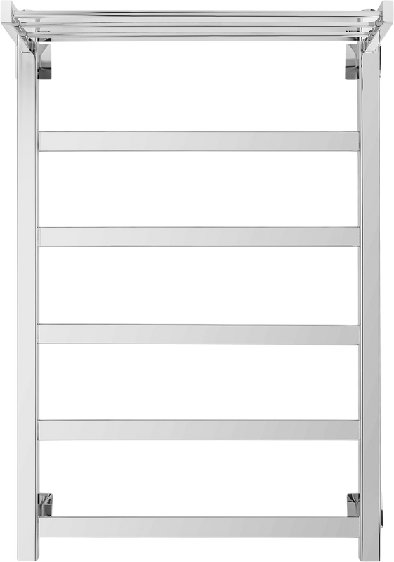 Полотенцесушитель водяной Secado Корсико 1 СП 80х50 80x55 см, хром, лесенка, с полкой