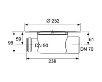 Душевой трап TECE Drainpoint S TECEdrainpoint S 360 35 00 DN 70 под плитку Душевой трап TECE Drainpoint S TECEdrainpoint S 360 35 00 DN 70 под плитку