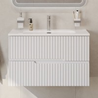 Тумба с раковиной Cezares Duet 80 bianco opaco, раковина Cezares CZR-8095-80