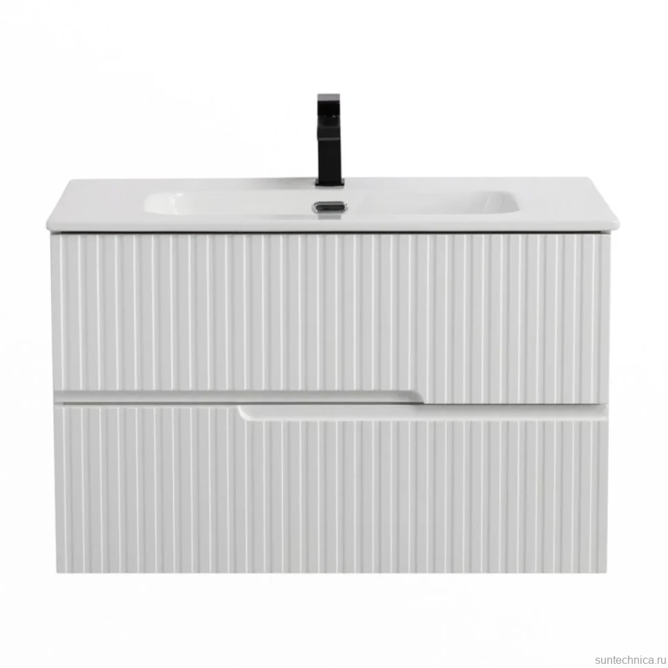 Тумба с раковиной Cezares Duet 80 bianco opaco, раковина Cezares CZR-8095-80