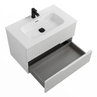 Тумба с раковиной Cezares Duet 80 bianco opaco, раковина Cezares CZR-8095-80