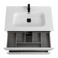 Тумба с раковиной Cezares Duet 80 bianco opaco, раковина Cezares CZR-8095-80