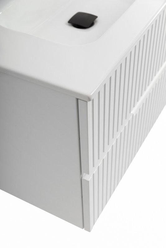 Тумба с раковиной Cezares Duet 80 bianco opaco, раковина Cezares CZR-8095-80