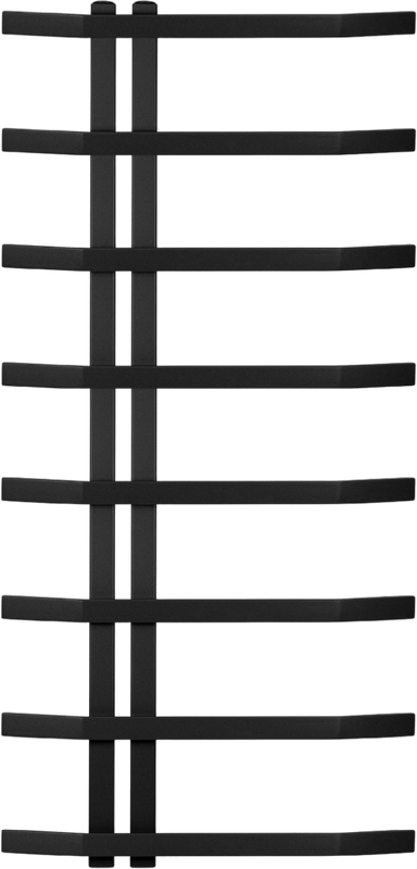 Полотенцесушитель водяной Secado Милето 100х7х50 100x50 см, черный матовый, лесенка