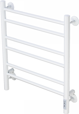 Полотенцесушитель электрический Comfysan Luce EC-6 60x55 см, подключение справа, слева, матовый белый, лесенка, из стали